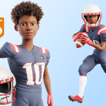 NFL Player Cartoon Man 3D model - Superhive (formerly Blender Market)