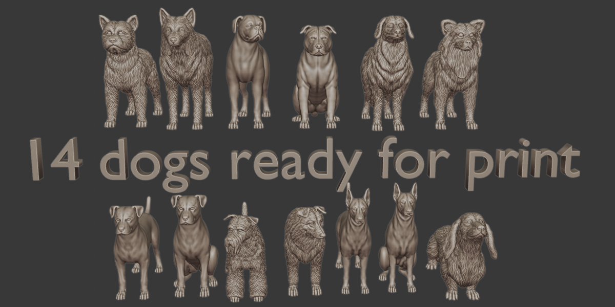Customized Dog Model 14 Stylized & Dogs Pack – High-Quality 3D Models Ready for 3D Printing ...