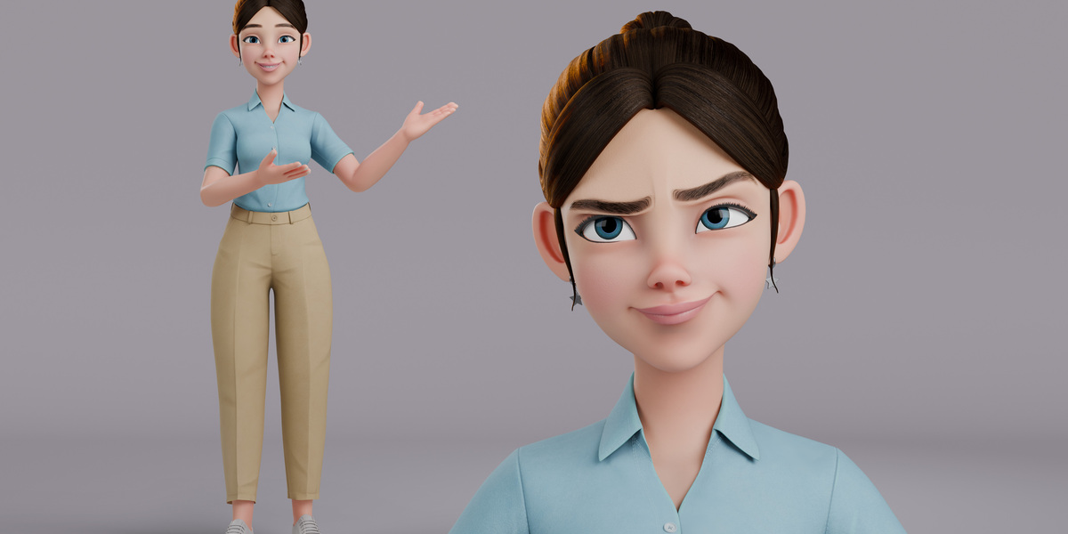 Woman Rig R15 Stylized woman rig - Superhive (formerly Blender Market)