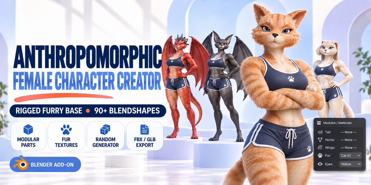 Anthropomorphic Female Character Creator