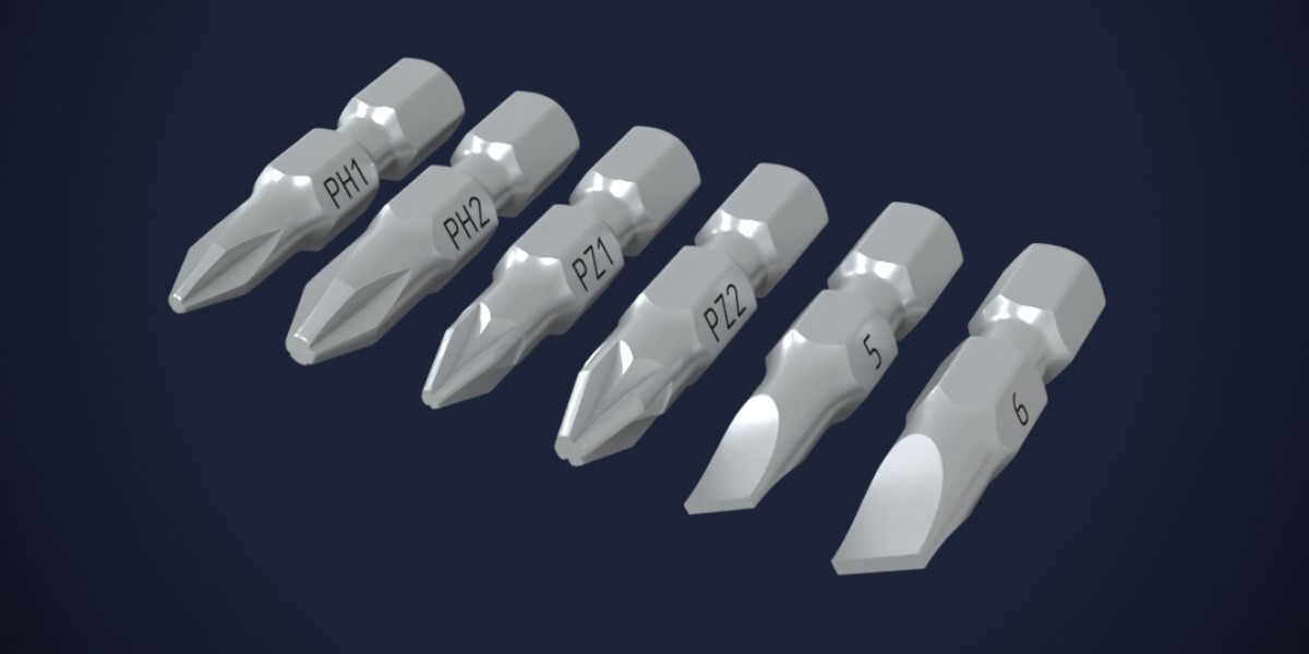 Precision Screwdriver Bit Set 3D Printable Model - Superhive