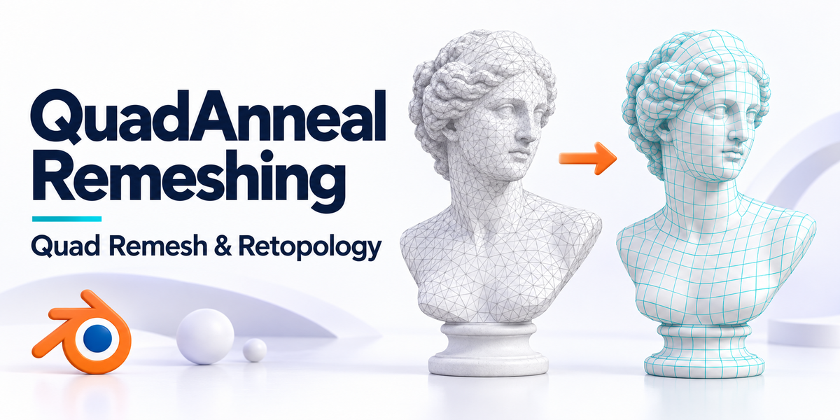 QuadAnneal Remeshing — promotional cover