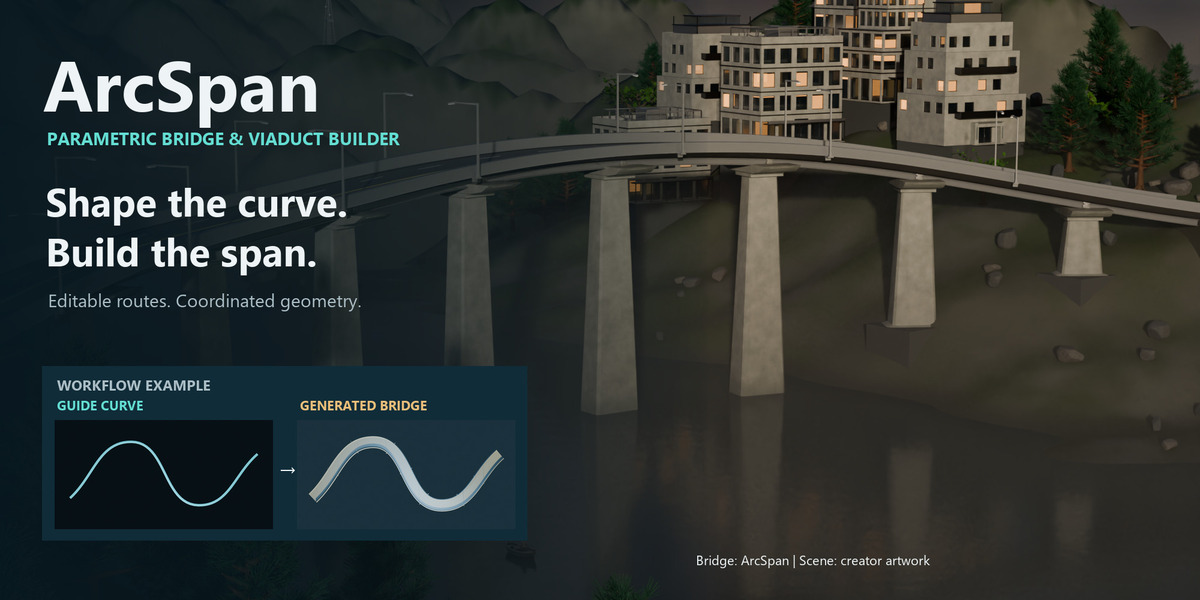 ArcSpan viaduct in a finished creative scene