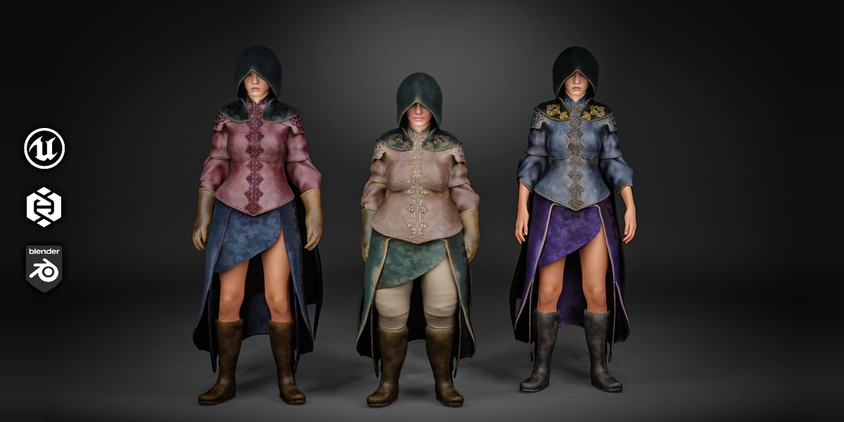 Female Assassin Outfit Collection | Parametric MetaHuman Clothing ...