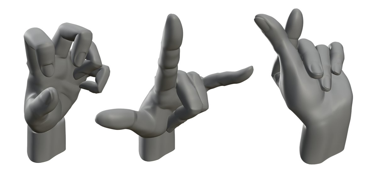 Simple Rigged Hand for Blender, 3d Print friendly. - Superhive ...