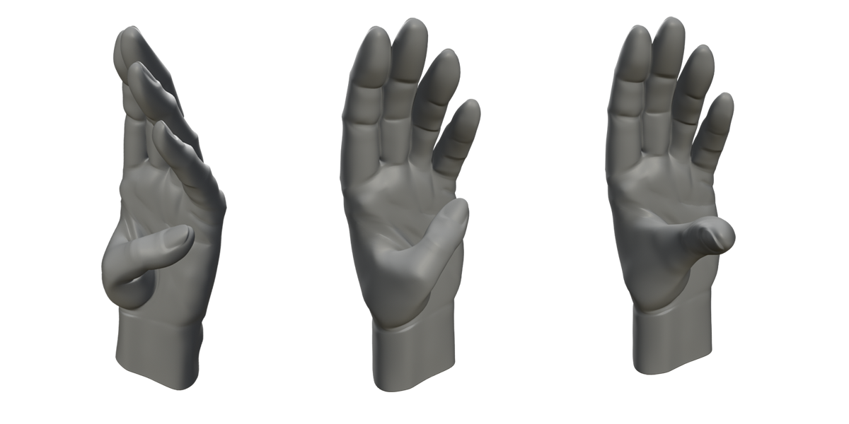 Simple Rigged Hand for Blender, 3d Print friendly. - Superhive ...