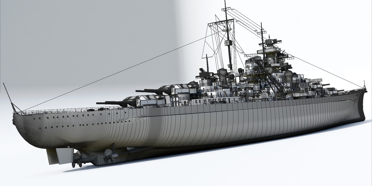 Bismarck - WW2 German Battleship - Superhive (formerly Blender Market)