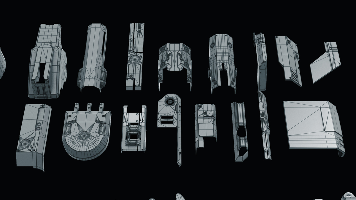 Scifi Kitbashing Set-Spaceship Kit-Engine-Airplane-Engineering piece ...
