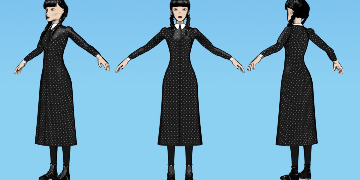 Wednesday Addams - Superhive (formerly Blender Market)