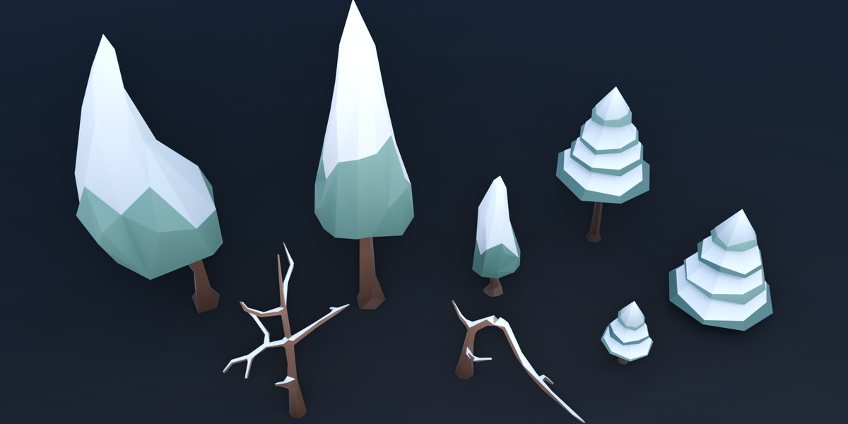 Low Poly Winter Environment Pack - Superhive (formerly Blender Market)