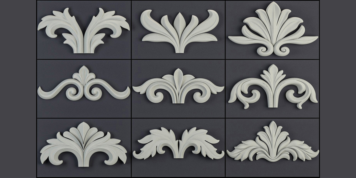 130 Architectural Kitbash / Ornament 3D Model + 4K Alpha. Vol.07