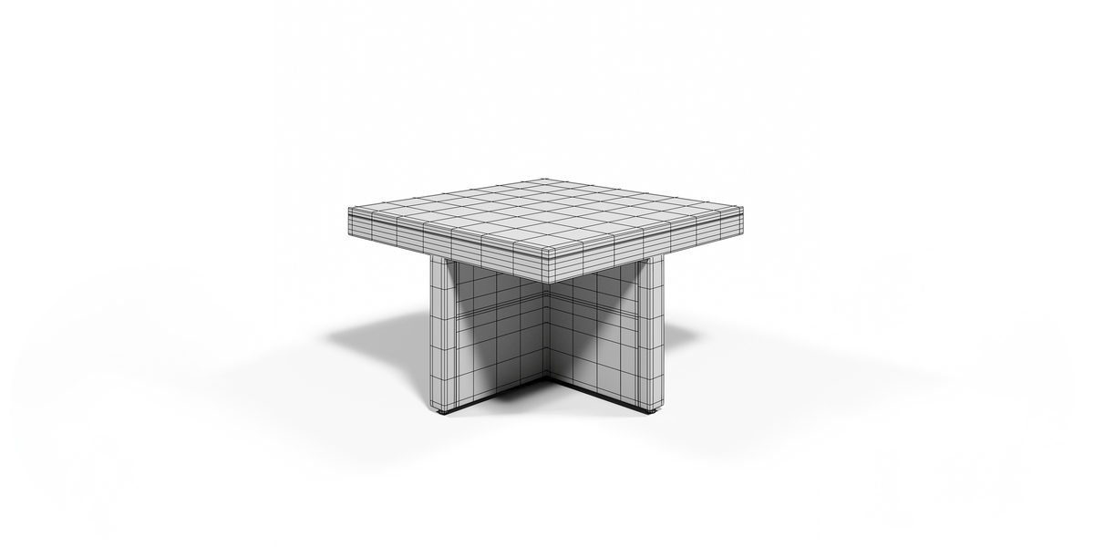 3D CARGO【インテリア編】3D形状データ集 OBJフォーマット Modern Wooden Coffee Table Set 3D Model | PBR Living Room