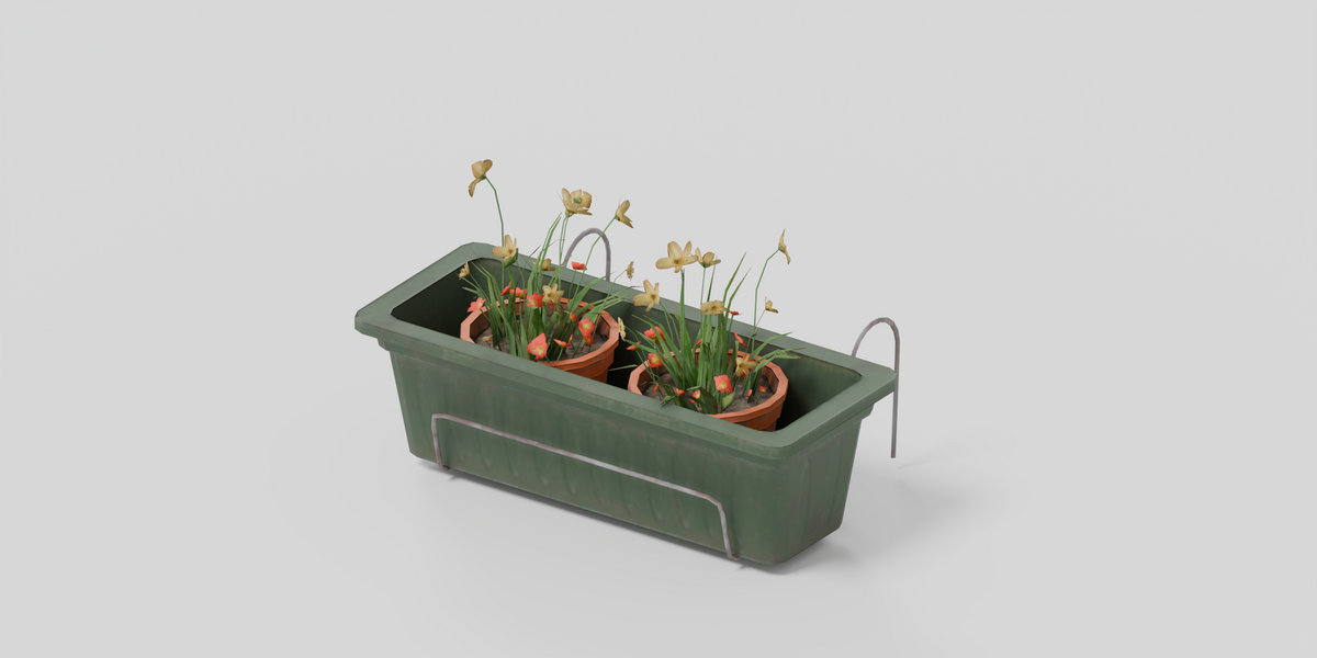 Planted Window Box