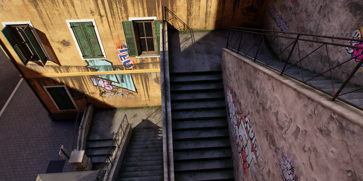 Graffiti Stairs render