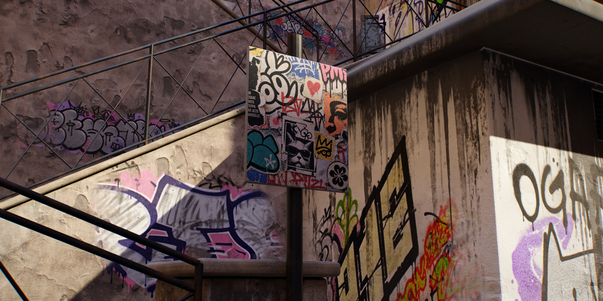 Graffiti Stairs render