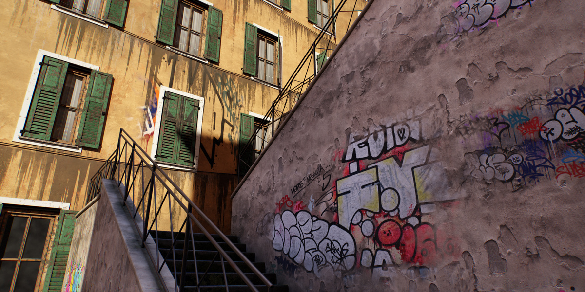 Graffiti Stairs render