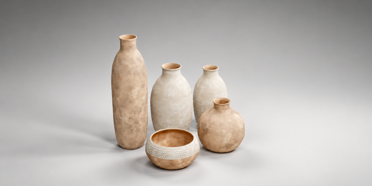 Neutral Sculptural Vase Collection alternate view
