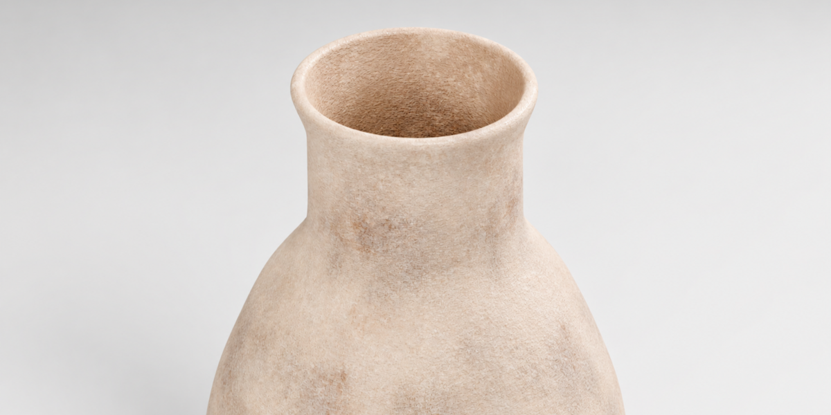 Neutral Sculptural Vase Collection material close-up