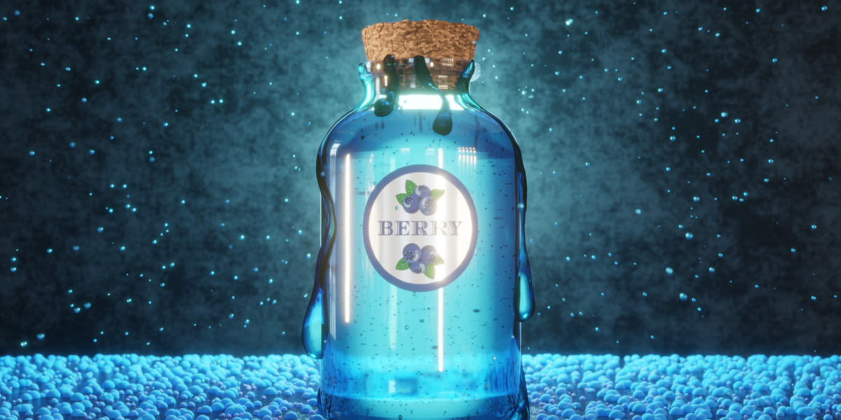 Blueberry jar variation rendered in Blender