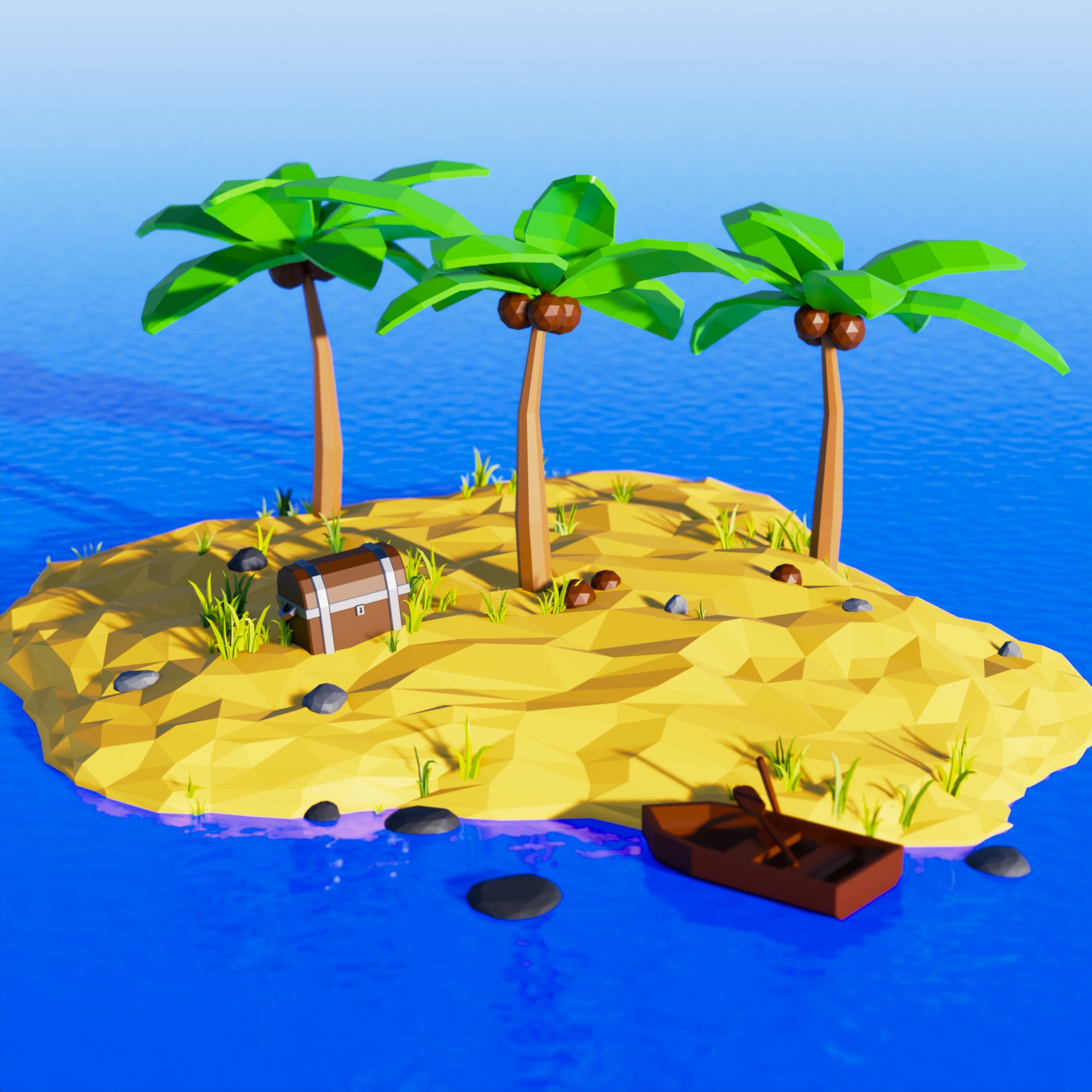 Low Poly Island Blender Market