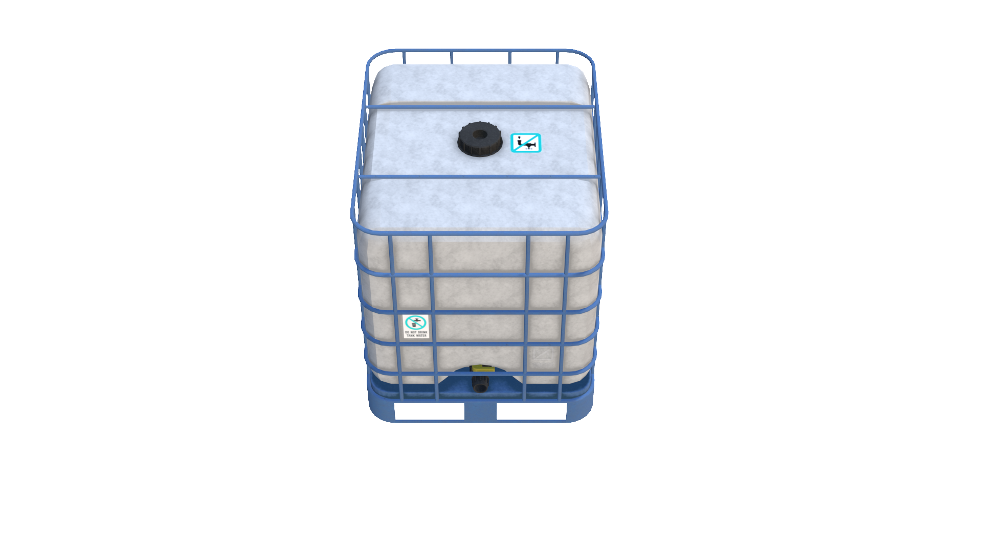 Water Tank 3D Model low poly - Blender Market