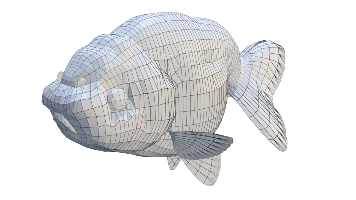 Red Ranchu gold fish Low Poly 3D Model - Superhive (formerly Blender ...