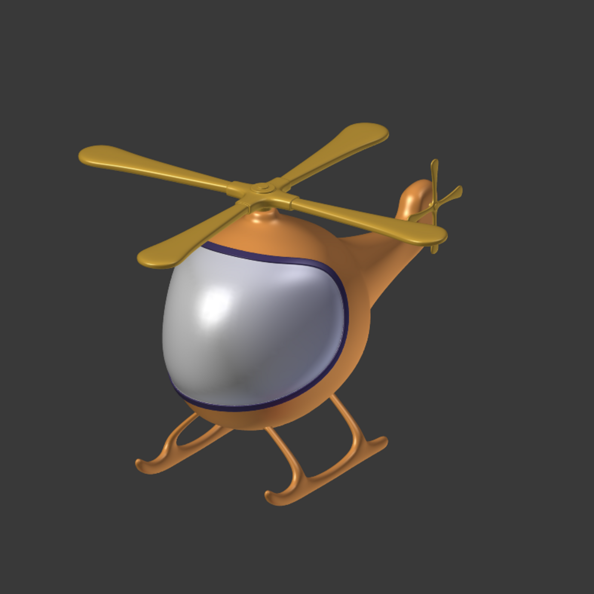 Aircraft Cartoon Helicopter V2 - Blender Market