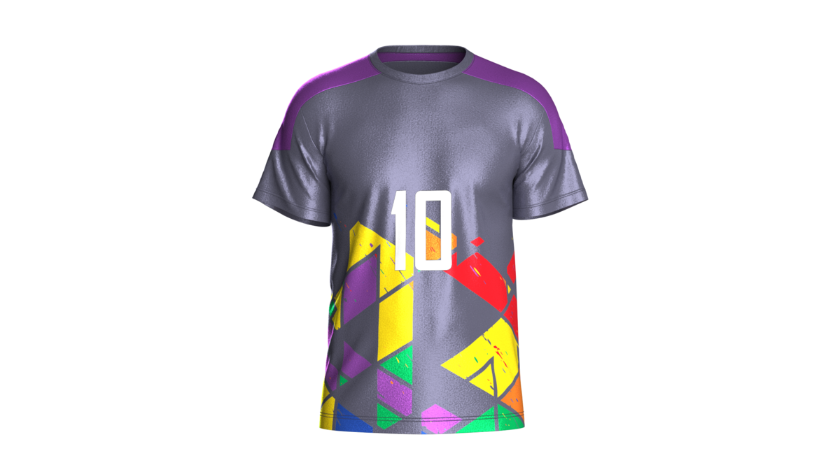 Soccer Ash with Multi color Jersey Player-10 - Superhive