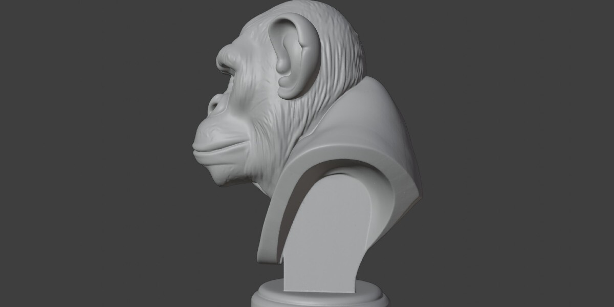 Bored Ape Bust 3D STL Printable - Superhive (formerly Blender Market)