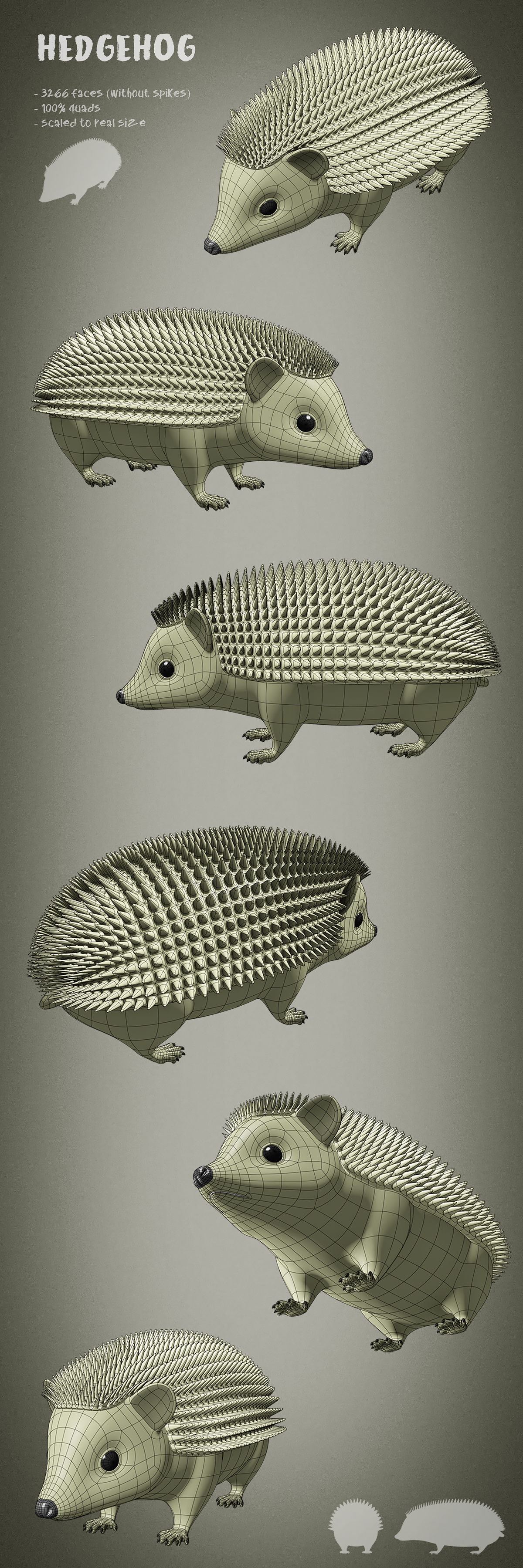 100 animals base meshes - Superhive (formerly Blender Market)