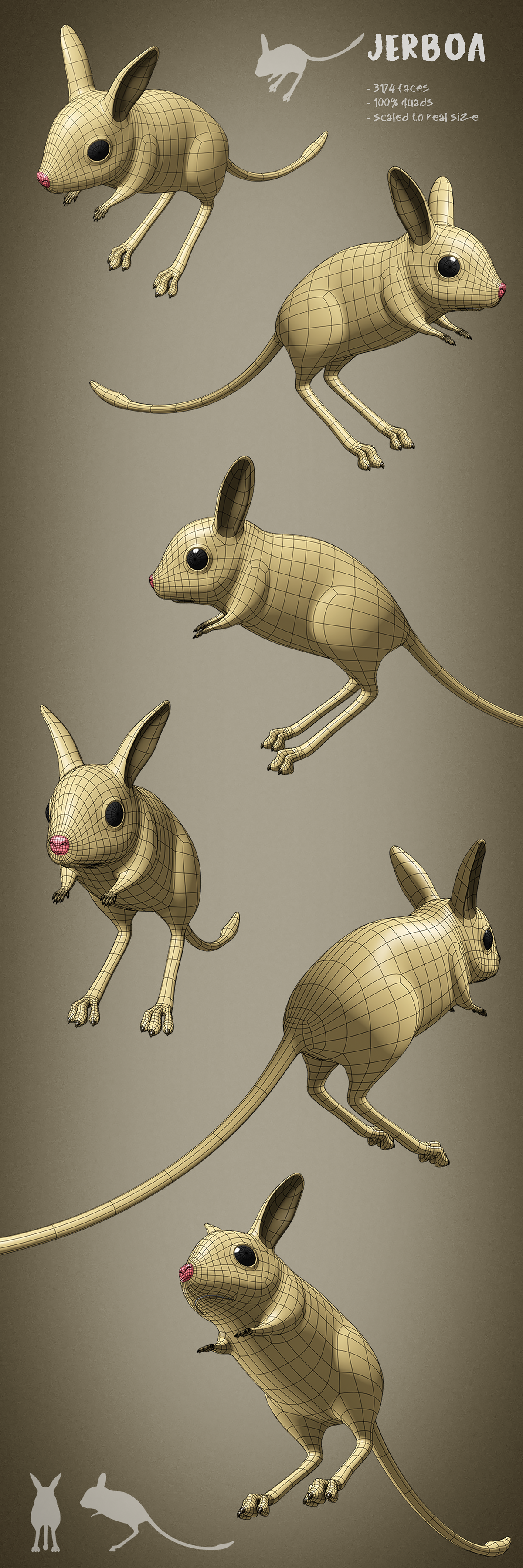 100 animals base meshes - Superhive (formerly Blender Market)