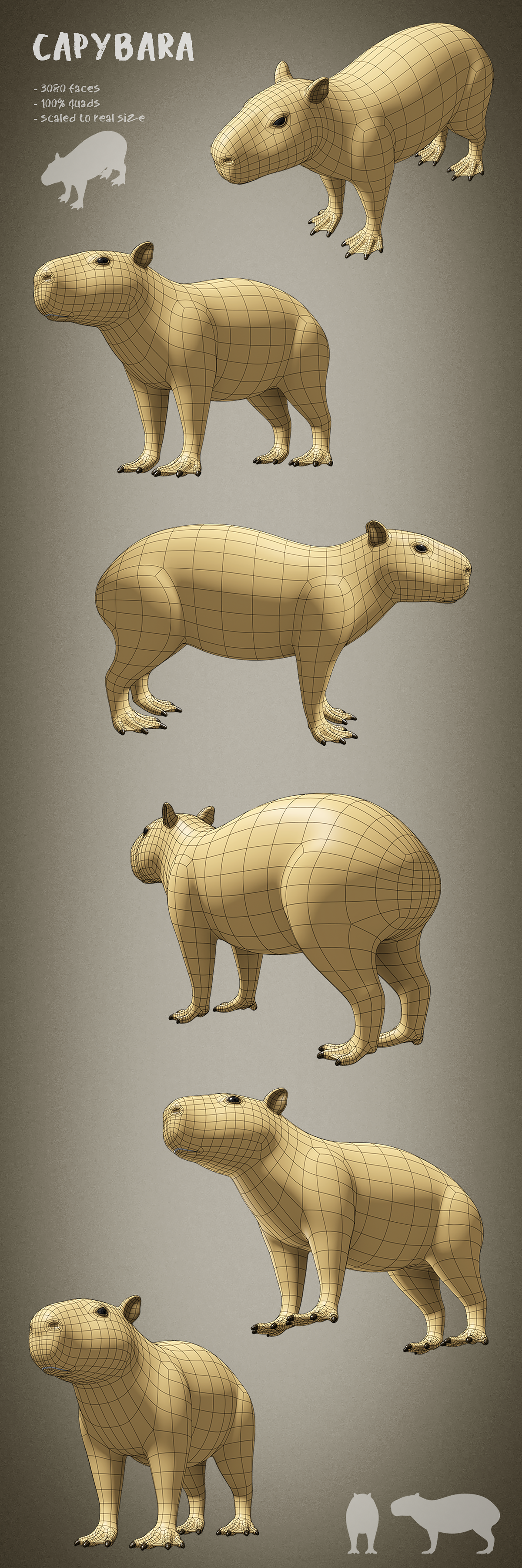 100 animals base meshes - Superhive (formerly Blender Market)