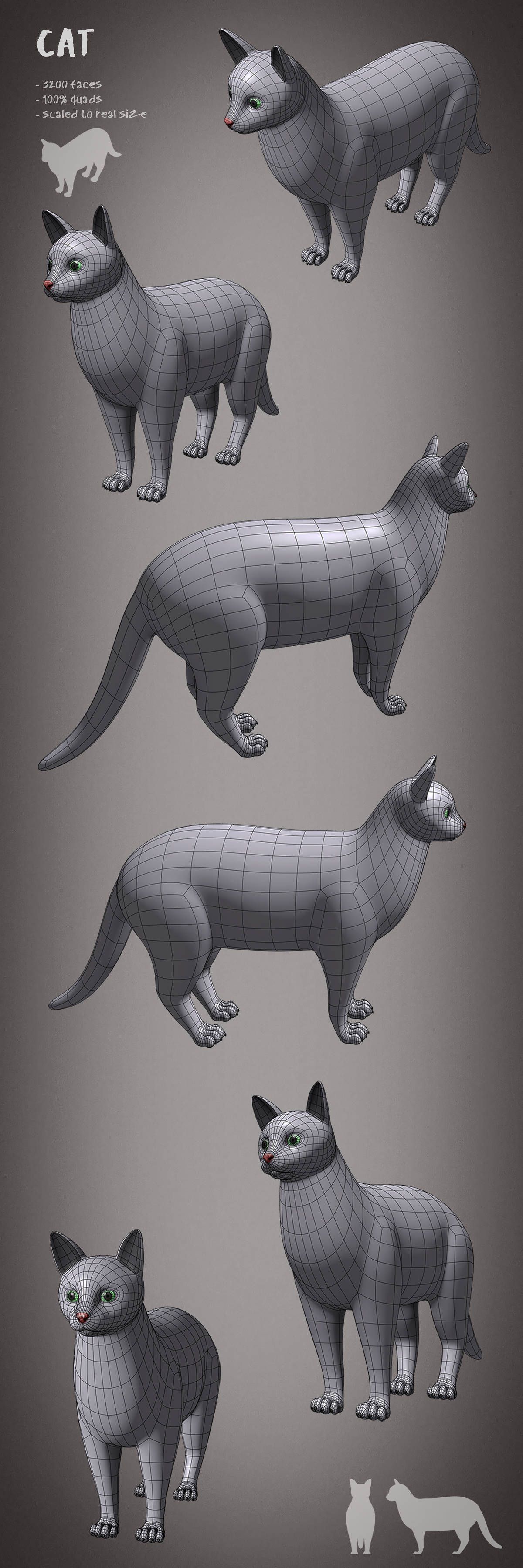 100 animals base meshes - Superhive (formerly Blender Market)