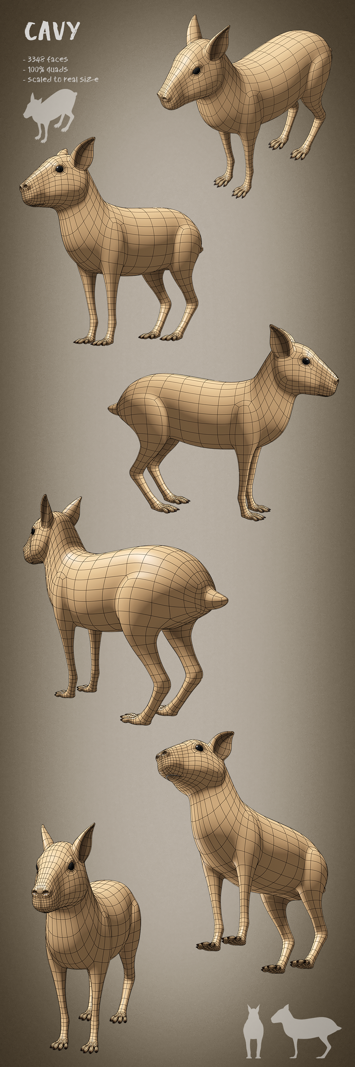 100 animals base meshes - Superhive (formerly Blender Market)