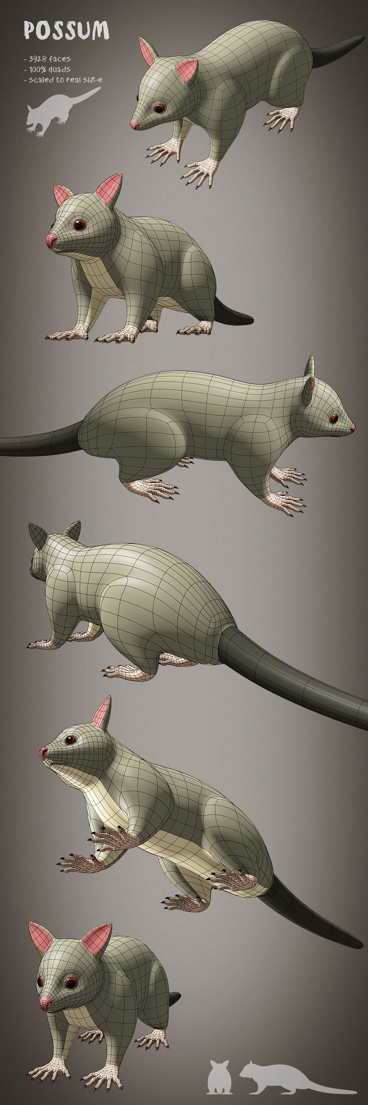 100 animals base meshes - Superhive (formerly Blender Market)