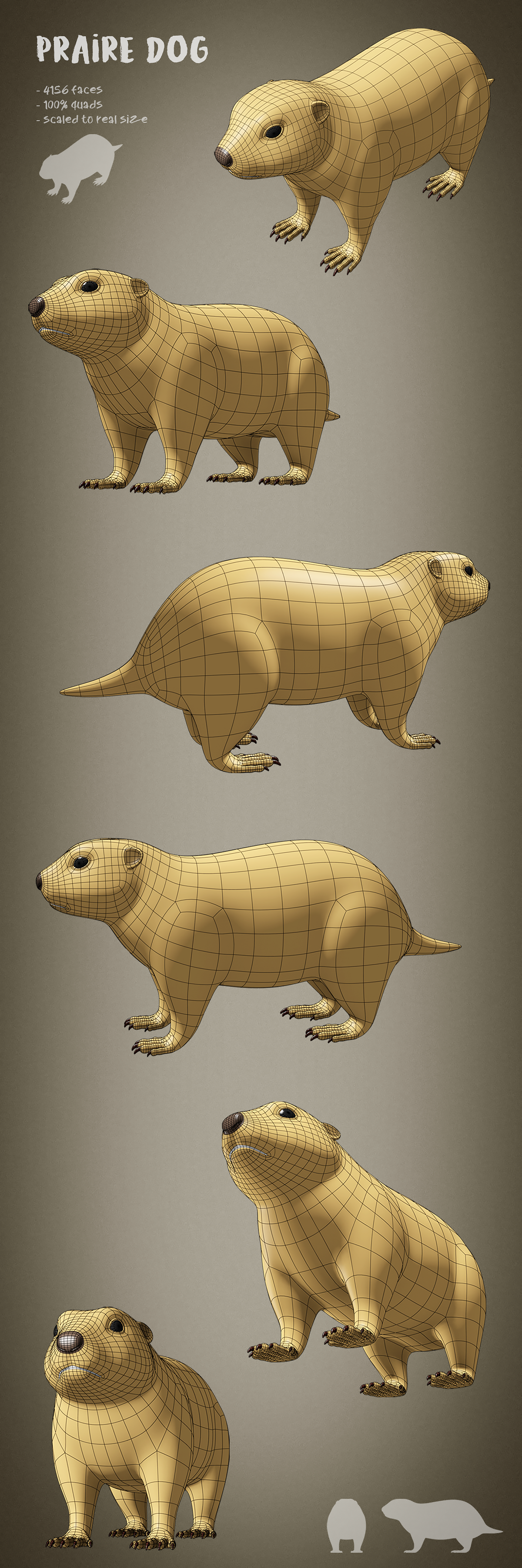 100 animals base meshes - Superhive (formerly Blender Market)