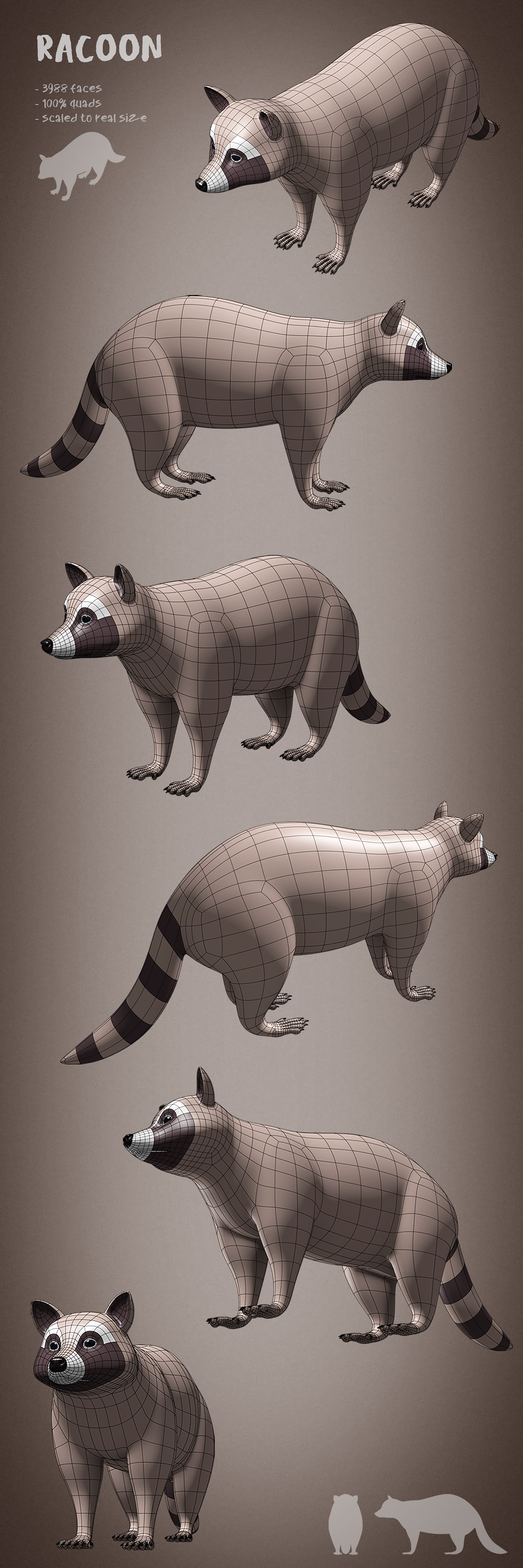100 animals base meshes - Superhive (formerly Blender Market)