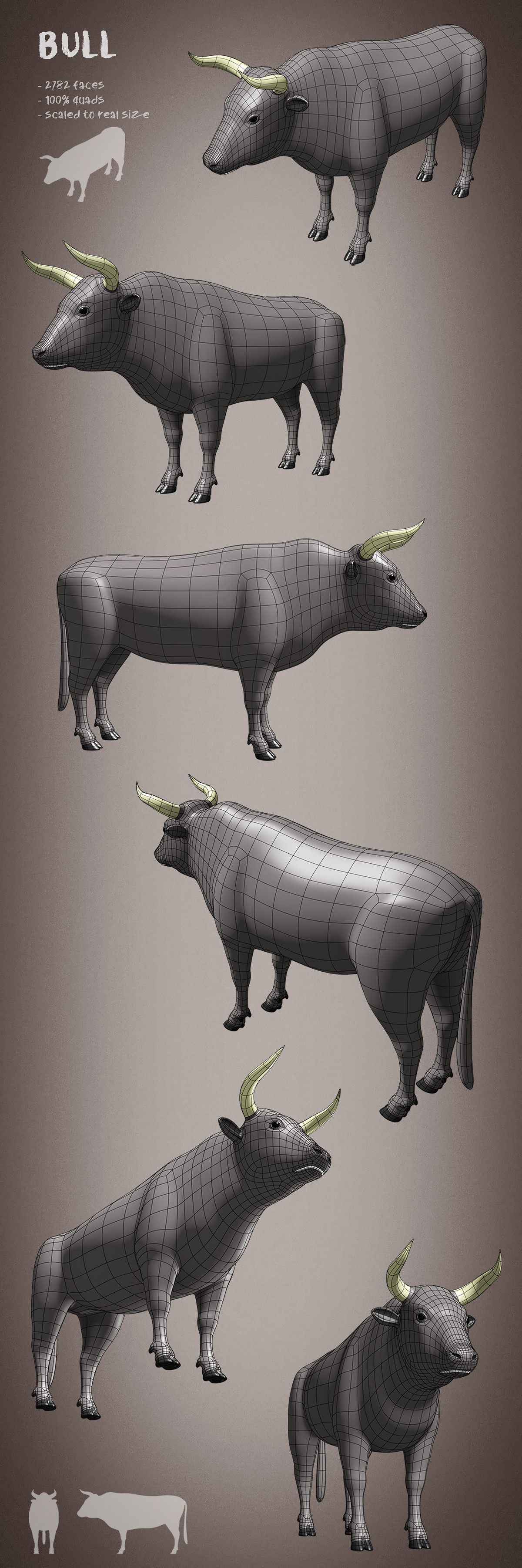 100 animals base meshes - Superhive (formerly Blender Market)