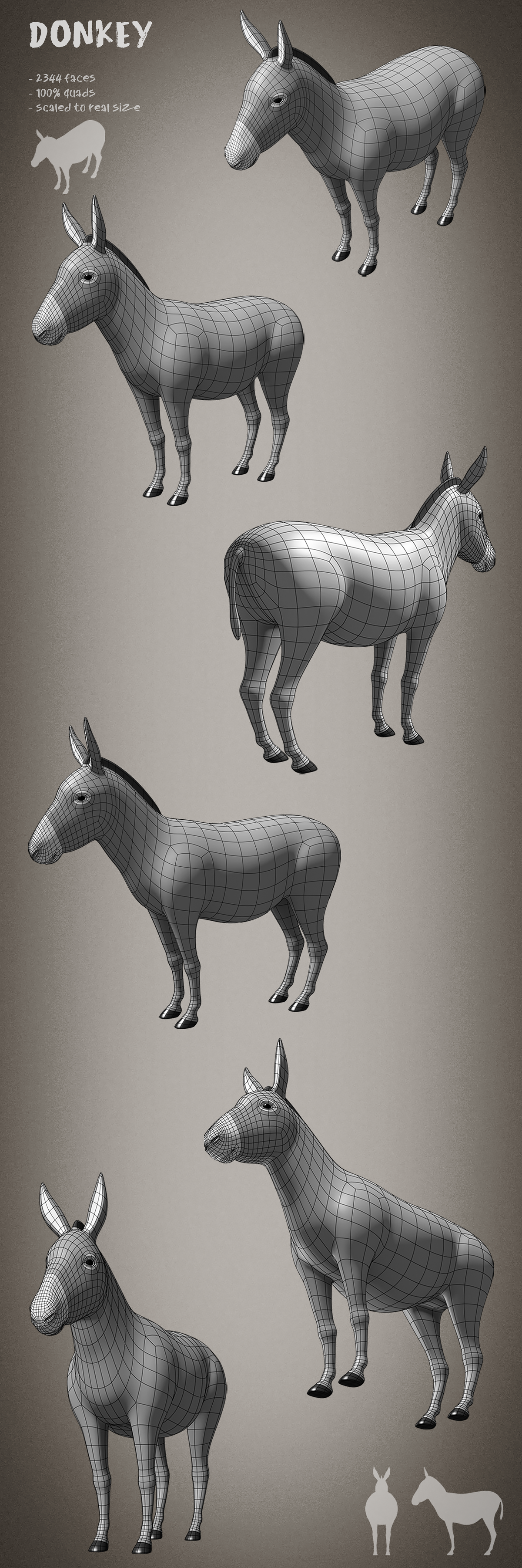 100 animals base meshes - Superhive (formerly Blender Market)