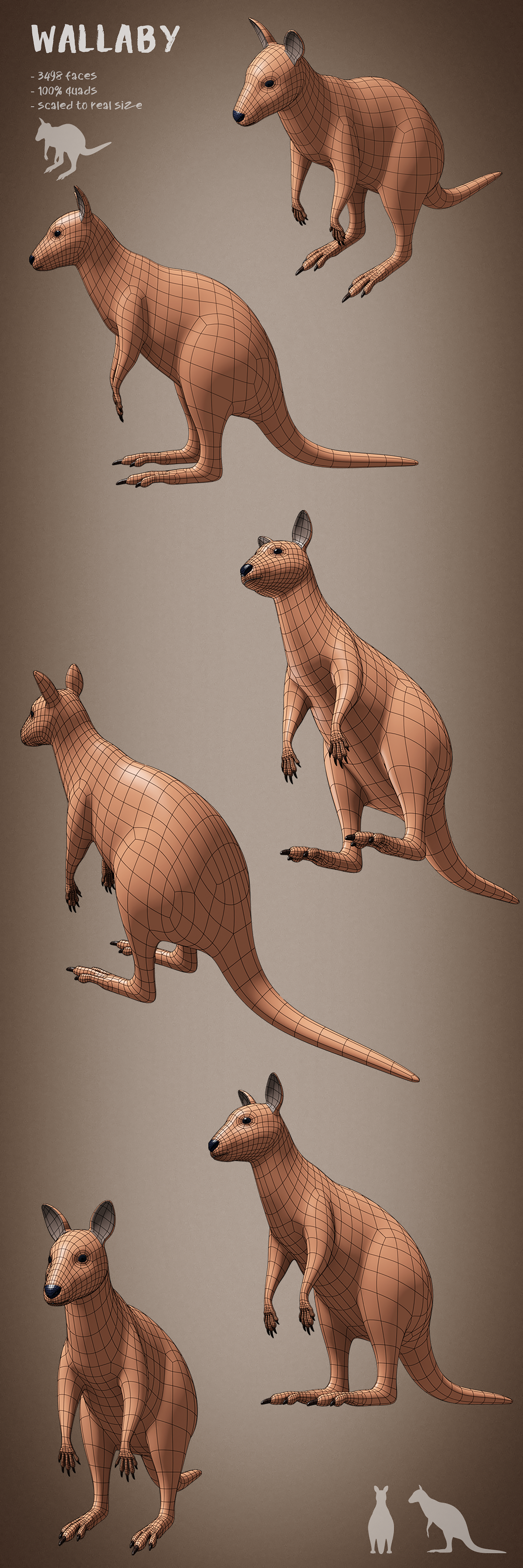 100 animals base meshes - Superhive (formerly Blender Market)