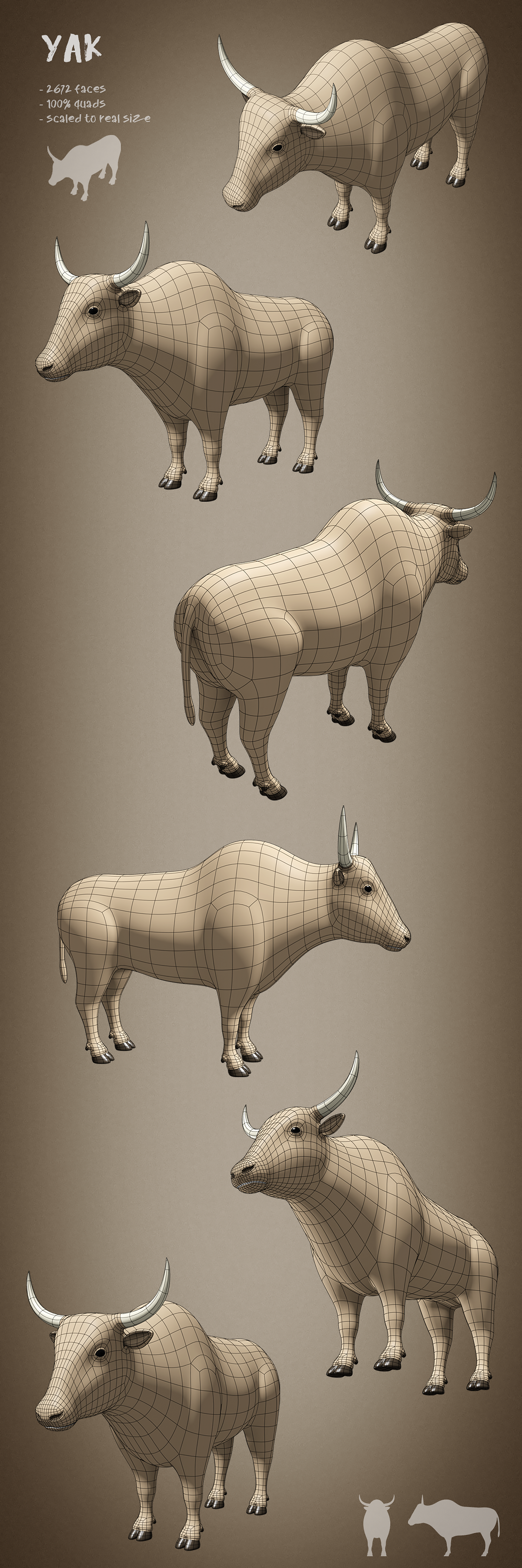 100 animals base meshes - Superhive (formerly Blender Market)