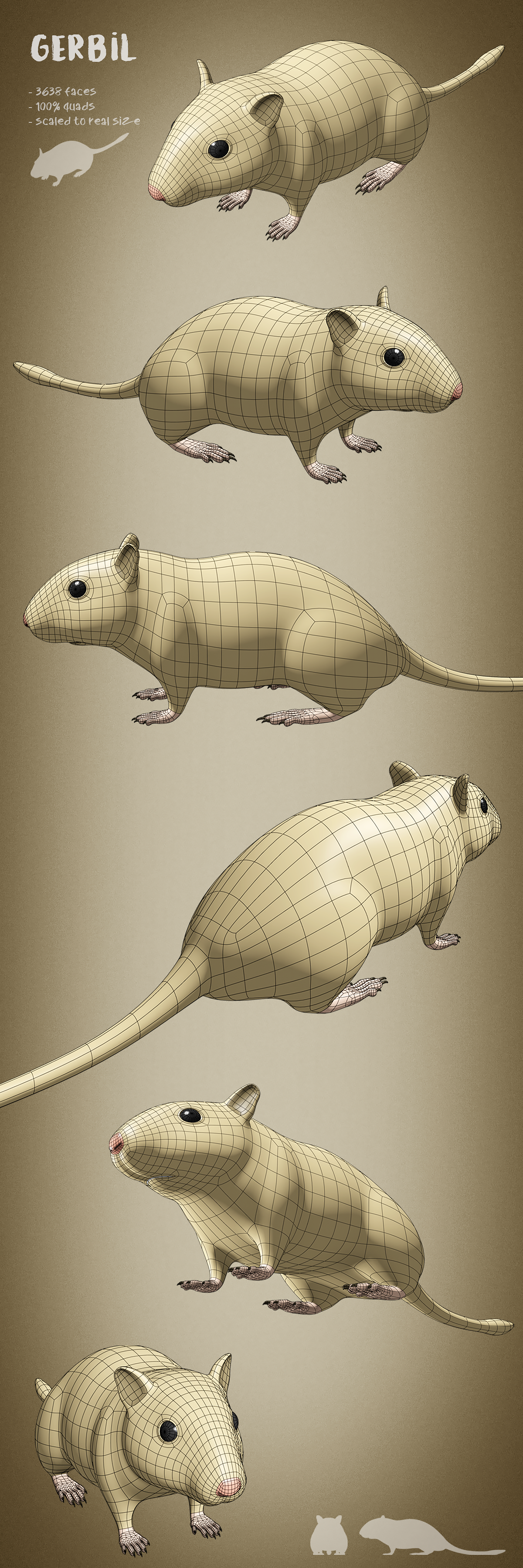 100 animals base meshes - Superhive (formerly Blender Market)