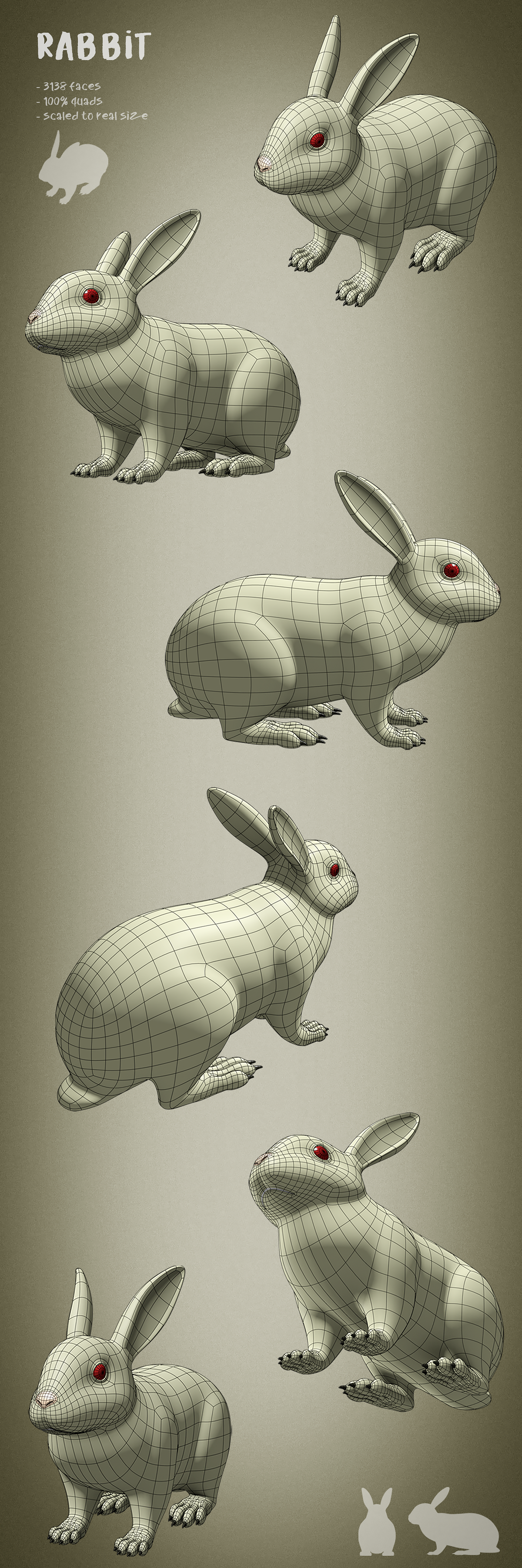 100 animals base meshes - Superhive (formerly Blender Market)