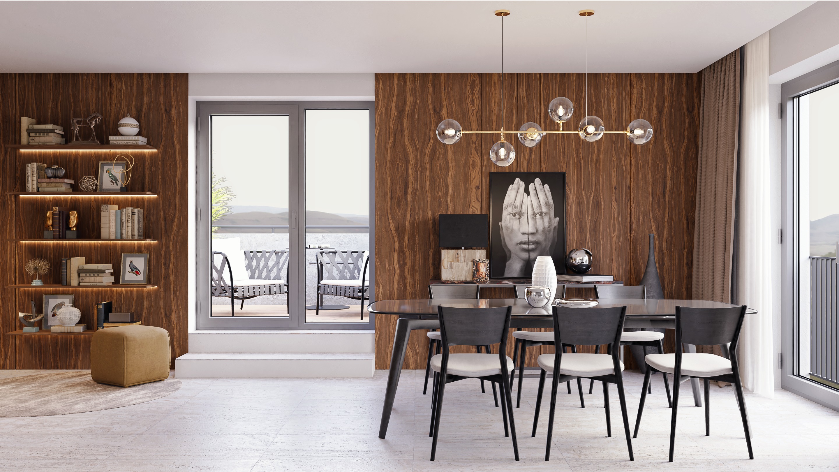 Scene - Interior scene - Modern Small Apartment Scene - Living Room ...